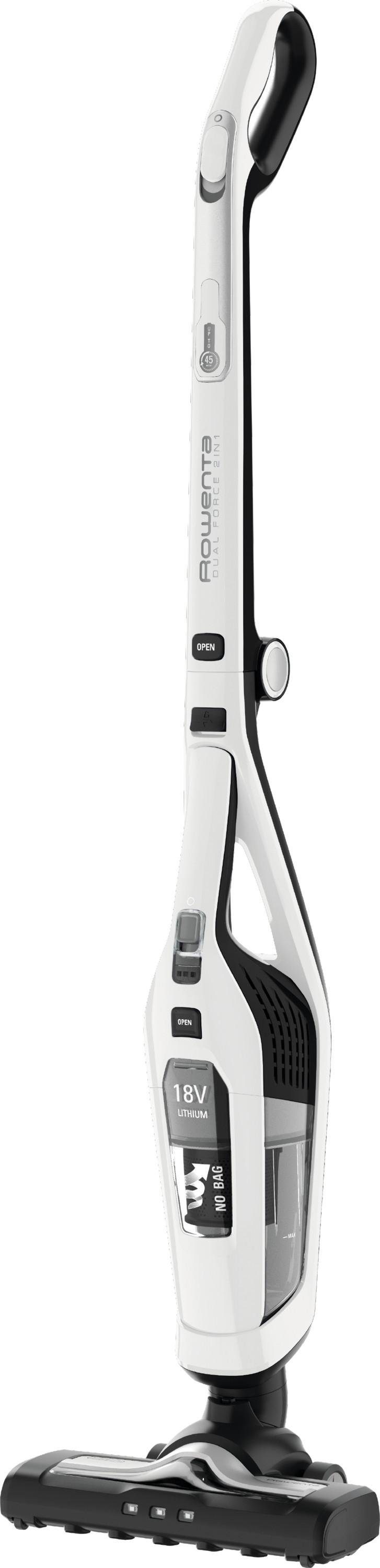 Rowenta Akku-Hand-und Stielstaubsauger RH6737WH, Beutellos, 2-in-1 Stabstaubsauger für die zeitsparende Reinigung