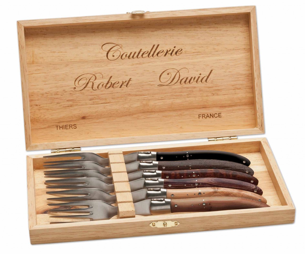 Holzvariation Steakgabel Set