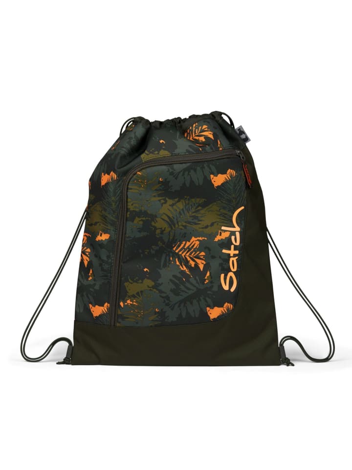 Satch Sportbeutel Jurassic Jungle in Grün/Orange günstig kaufen onesize