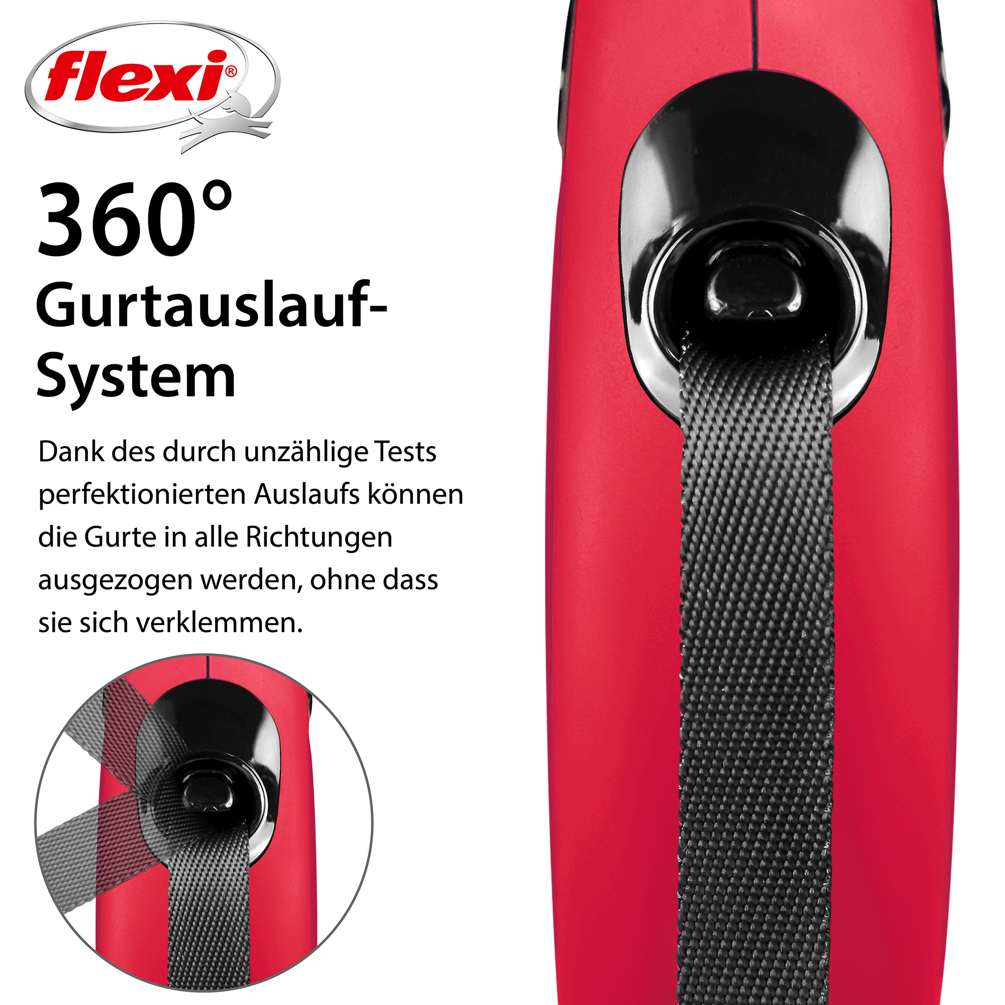 Flexi Hundeleinen Flexi New Classic Gurt rot XS, 3 m, 12 kg