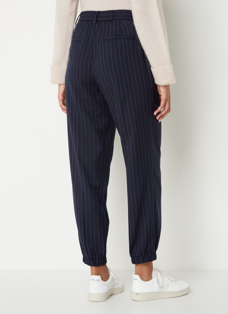 MSCH Copenhagen Mschkendra high waist tapered fit chinos with pinstripe