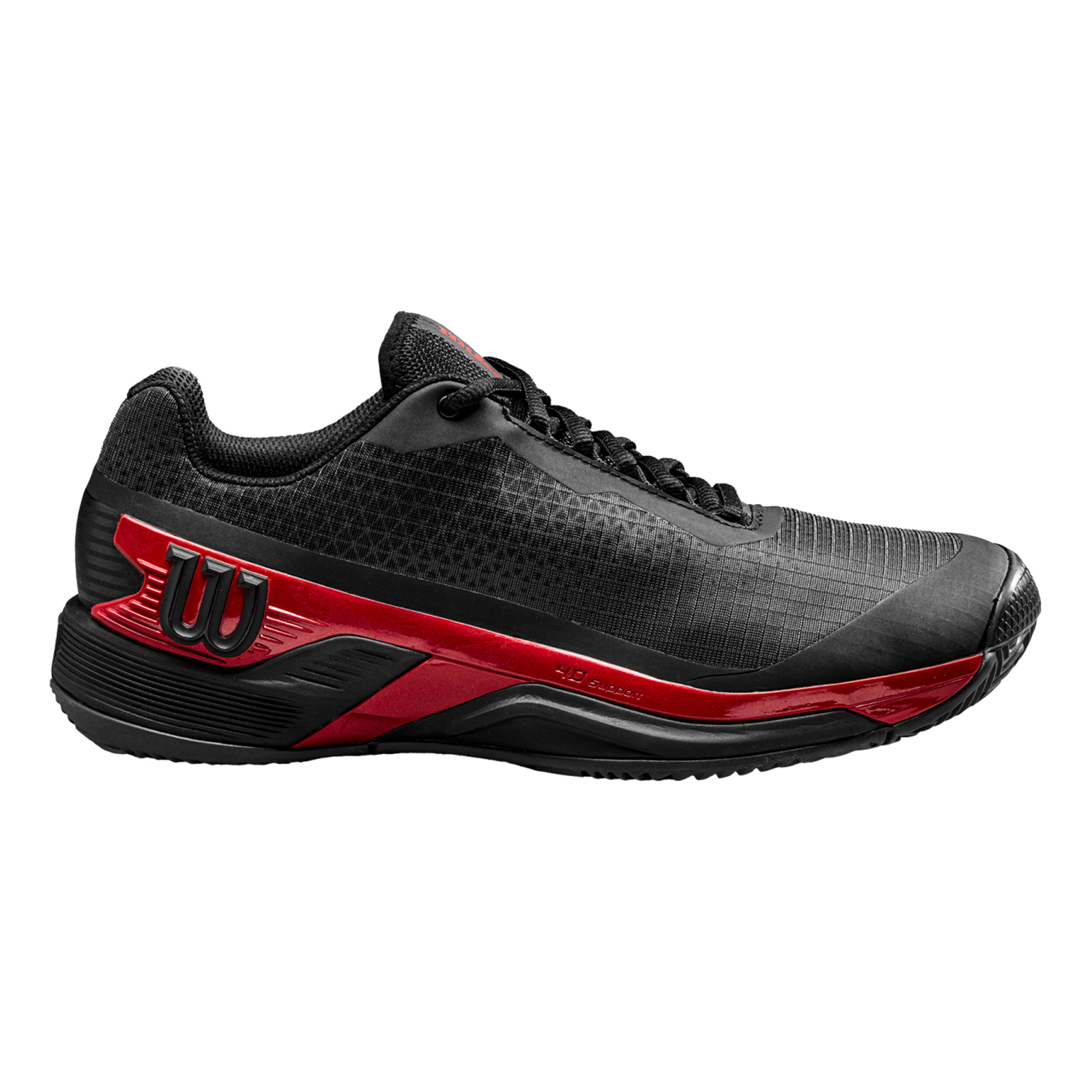 Rush Pro 4.0 Clash Sandplatzschuh Herren - Schwarz, Rot