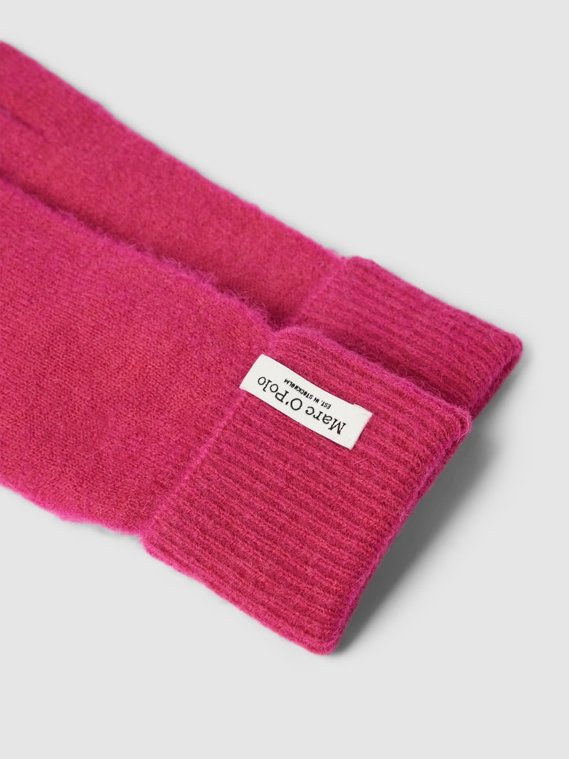 Handschuhe mit Label-Detail in pink