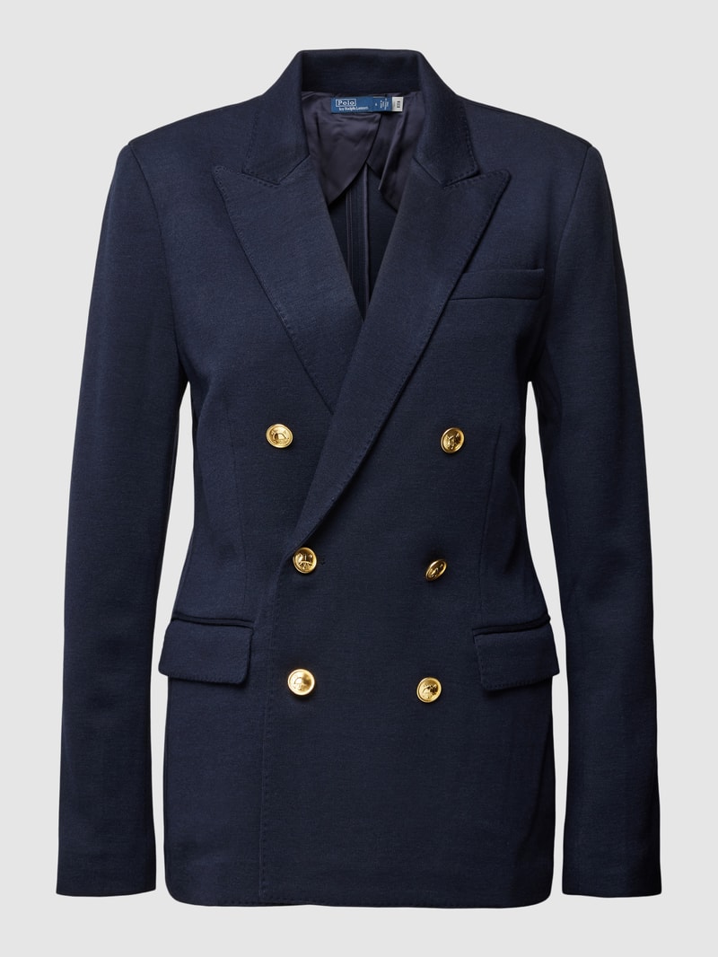Blazer mit Reverskragen in marineblau
