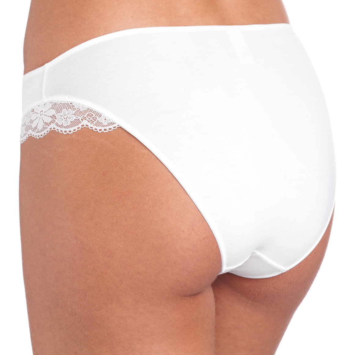 2 Damen Slips mit Spitzenbesatz