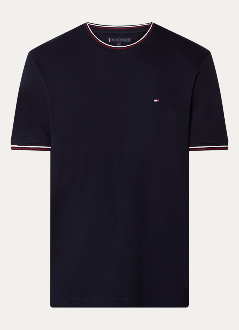 Tricou Tommy Hilfiger din bumbac piqué cu logo brodat