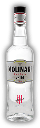 Molinari Sambuca Extra Molinari Sambuca Extra Einer der bevorzugten Digestive in Italien. 0,7	 Liter - Vol 40%
