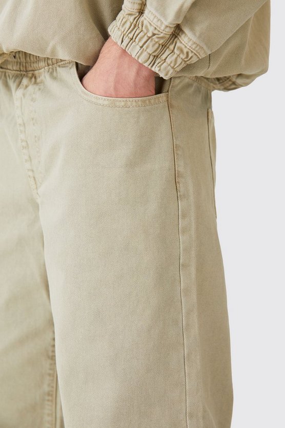 Lockere Jeans mit elastischem Bund