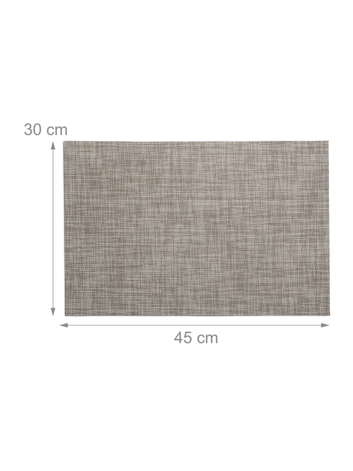 relaxdays 6tlg. Tischset in Braun - (B)45 x (T)30 cm günstig kaufen onesize