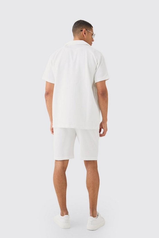 Kurzärmliges Oversize Hemd & Shorts