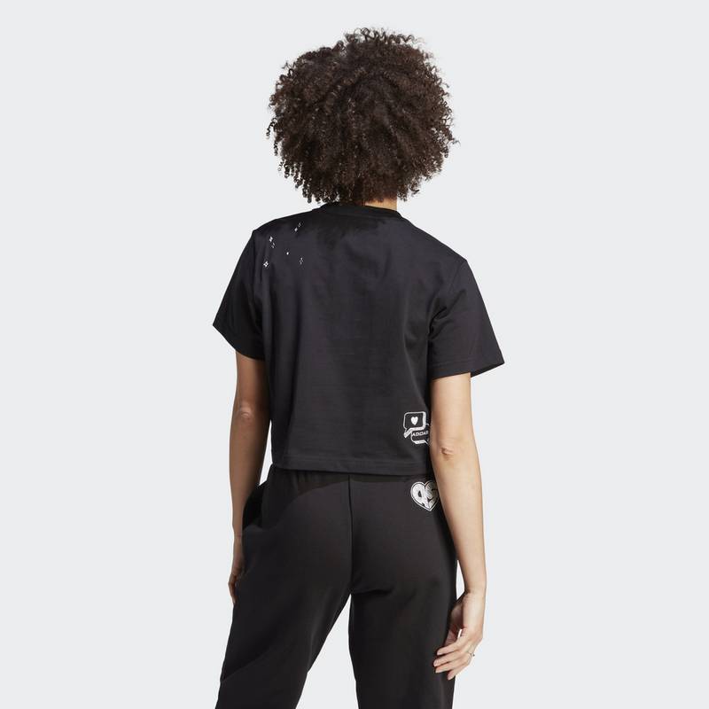 adidas Scribble Embroidery Crop-Shirt T-Shirt Damen