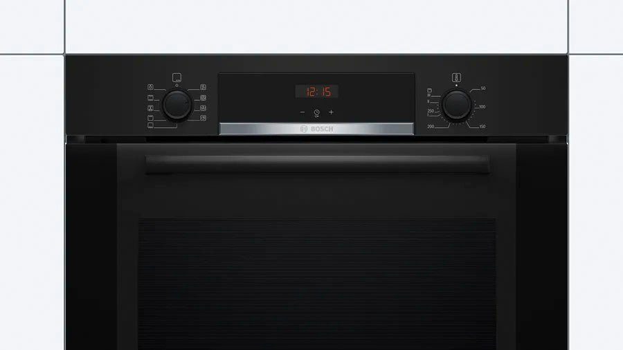 BOSCH Einbaubackofen Serie 4 HBA3340B0, mit Teleskopauszug mit Stoppfunktion, ecoClean Direct