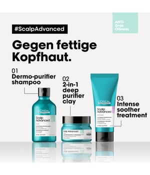 L'Oréal Professionnel Paris Serie Expert Scalp Advanced Anti-Oiliness 2in1 Deep Purifier Clay Haarmaske-250 ml