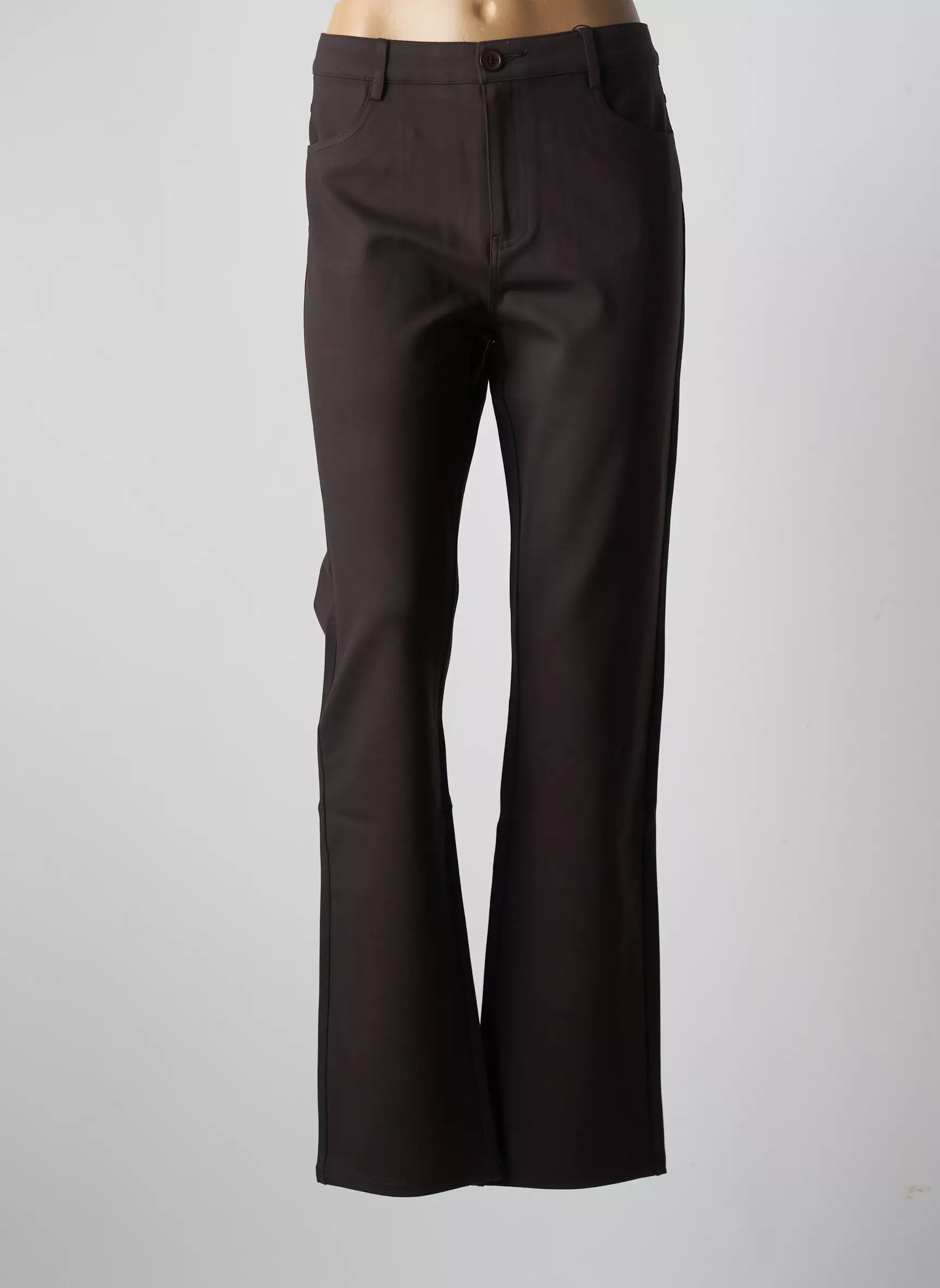 Youline Pantalons Droits Femme couleur marron
