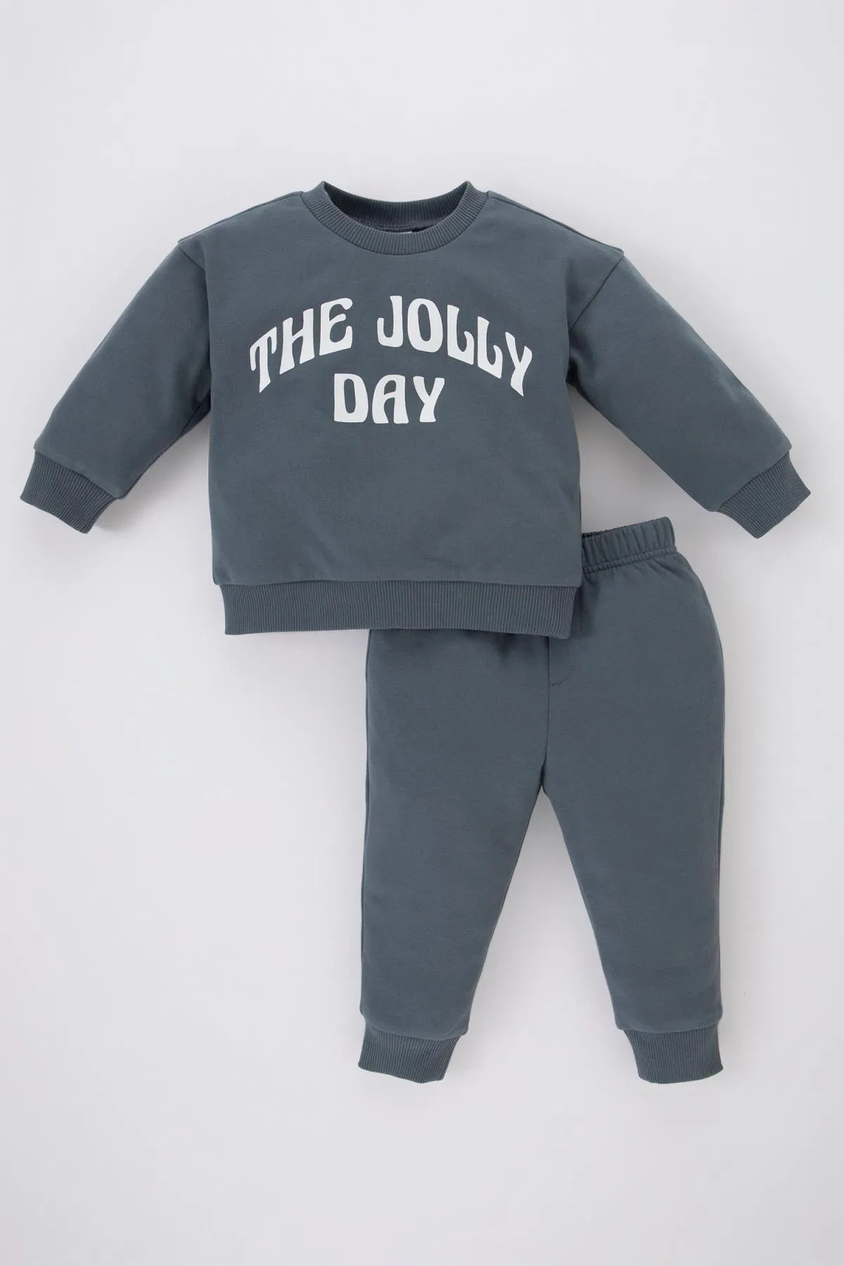 DeFacto  Bedrucktes dünnes Sweatshirt-Jogginghosen-Set für Babys im 2er-Set