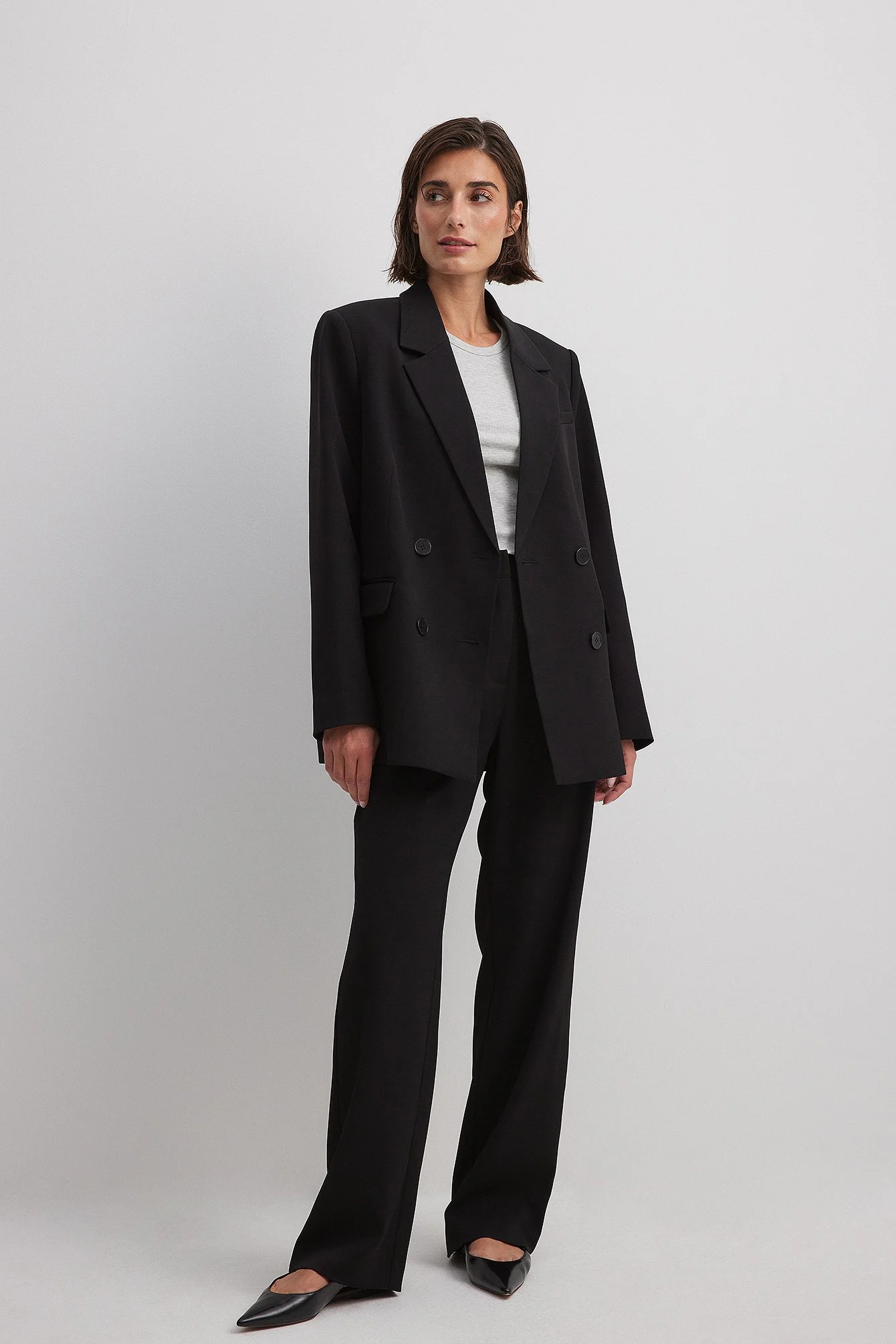 Recycelter zweireihiger Oversize-Blazer