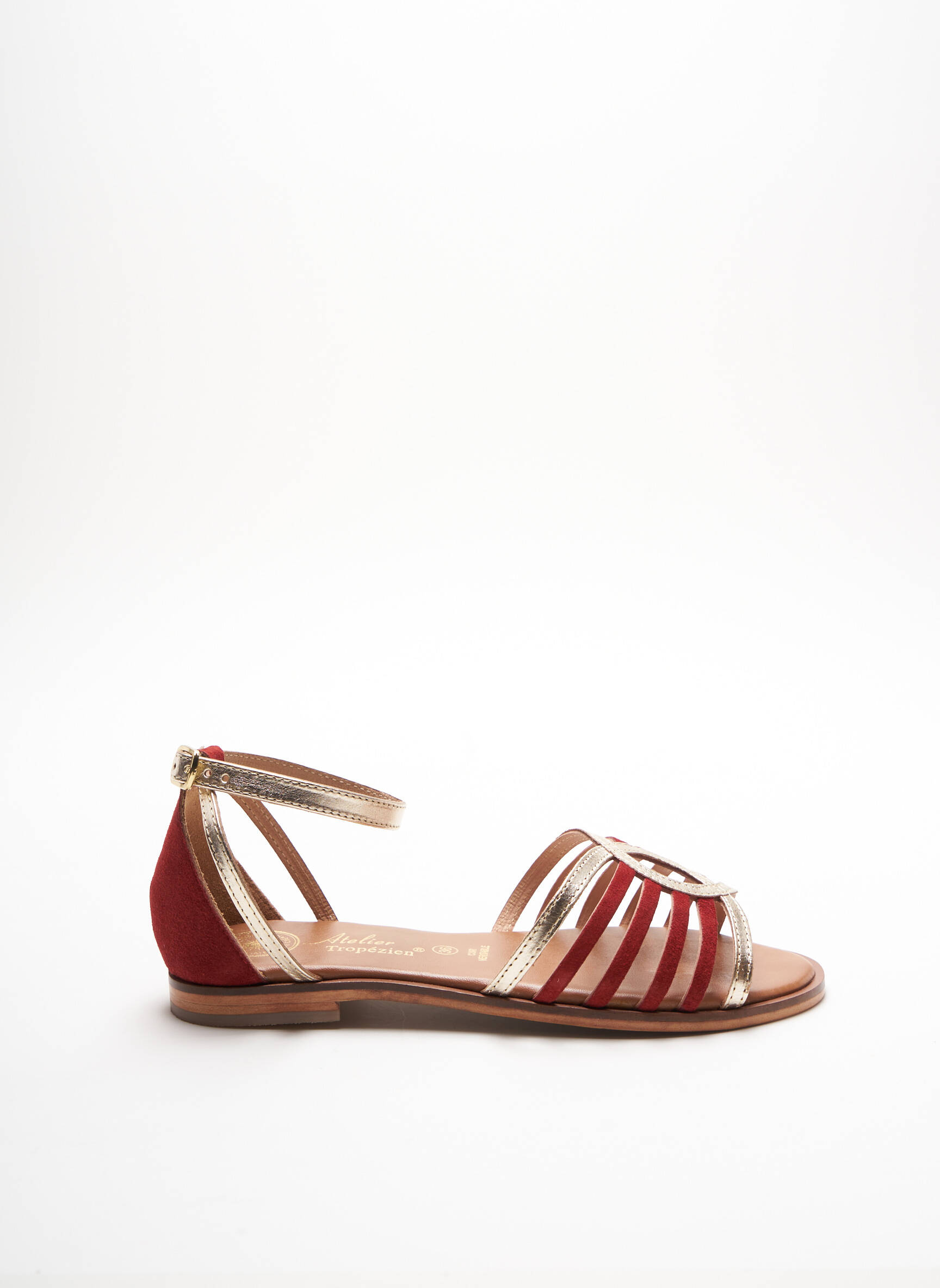 L Atelier Tropezien Sandales Nu Pieds Femme couleur rouge