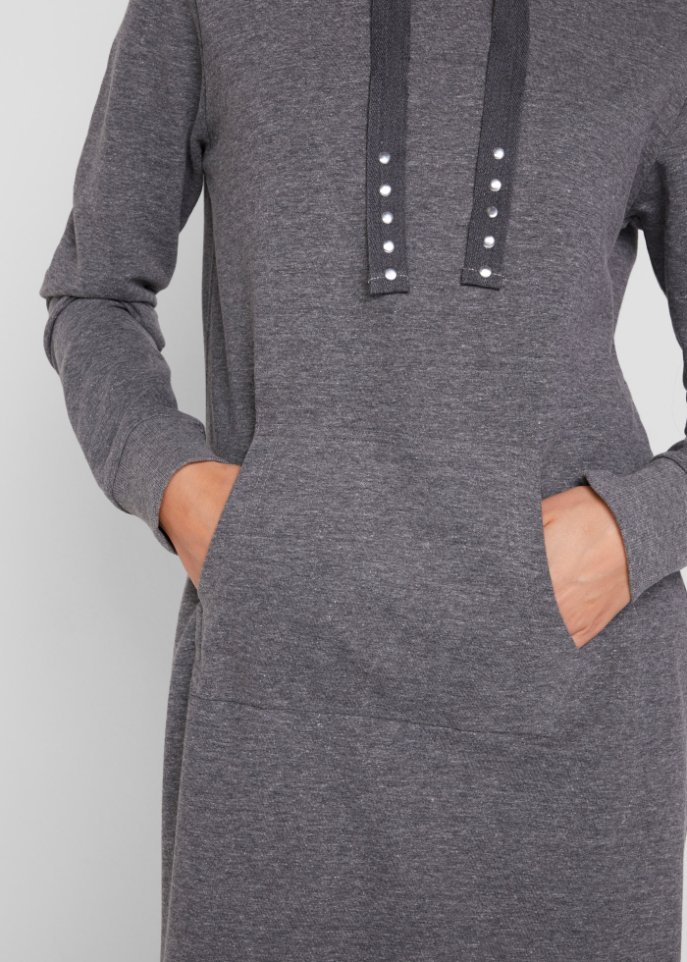 Baumwoll-Sweatkleid mit Kängurutasche