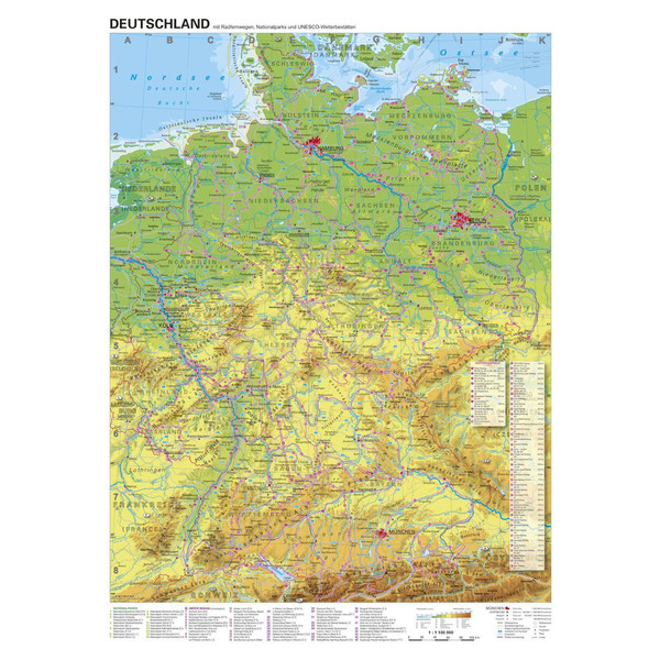 DEUTSCHLAND RADFERNWEGE - Poster