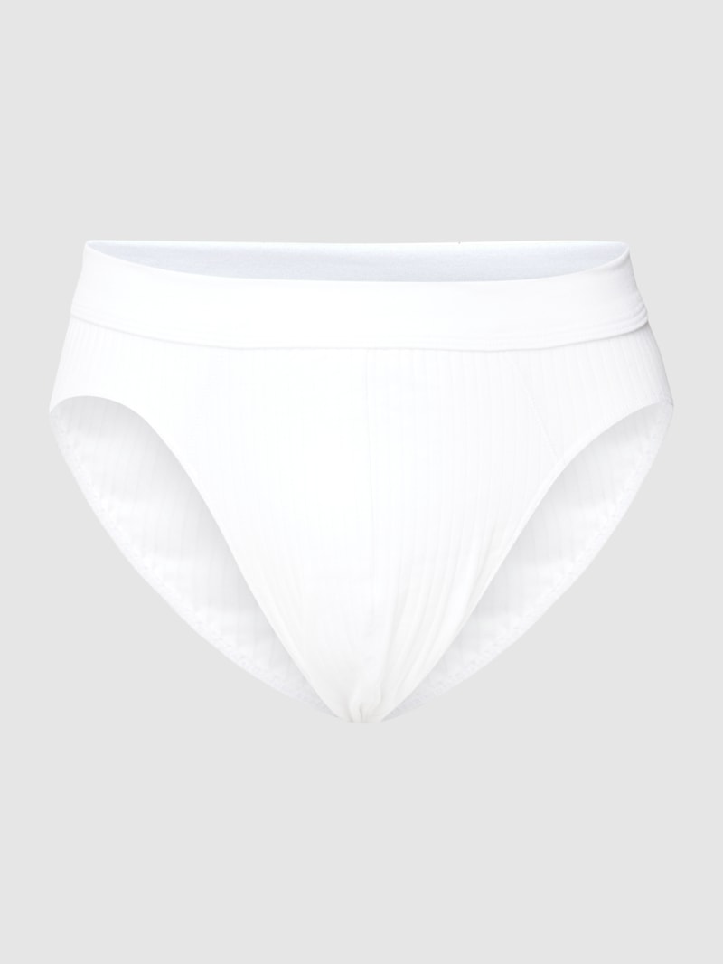 Slip mit Rippenstruktur im 2er-Pack Modell 'Authentic' in weiß
