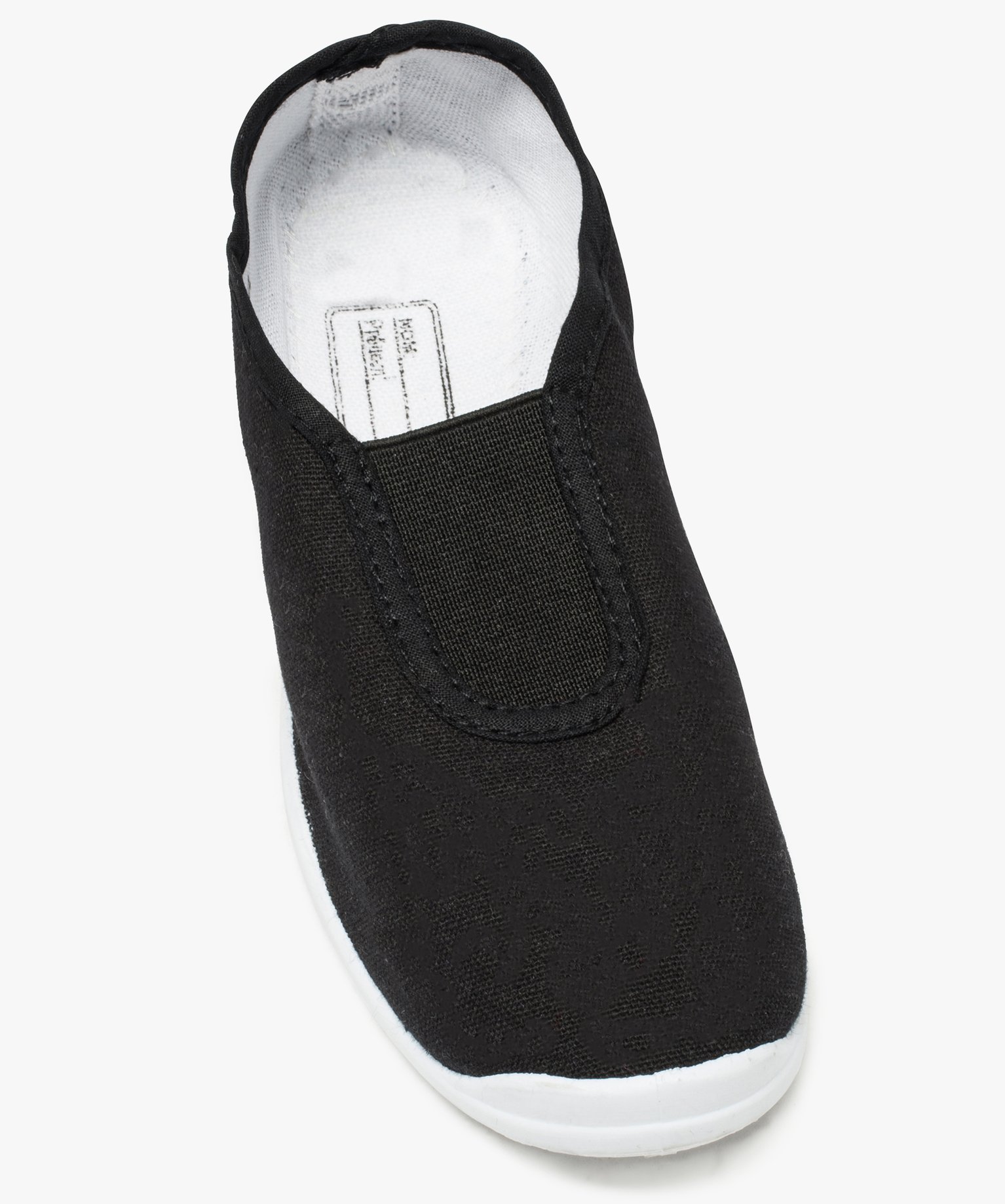 Chaussons rythmiques en toile unie avec élastique noir | GEMO