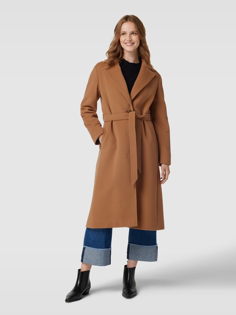 Mantel mit Kaschmir-Anteil in camel