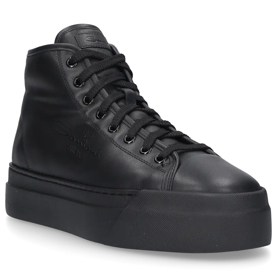 Santoni - Schnürstiefeletten 61155 Kalbsleder - schwarz