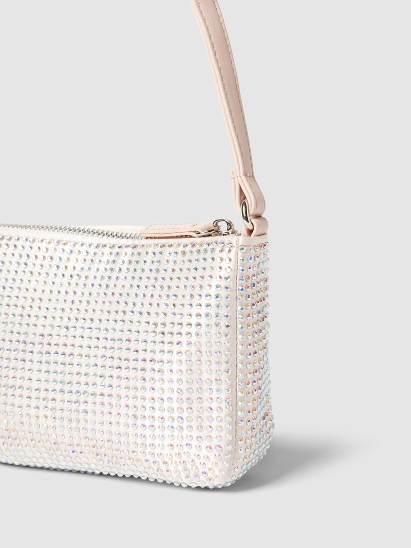 Clutch mit Paillettenbesatz in rosa