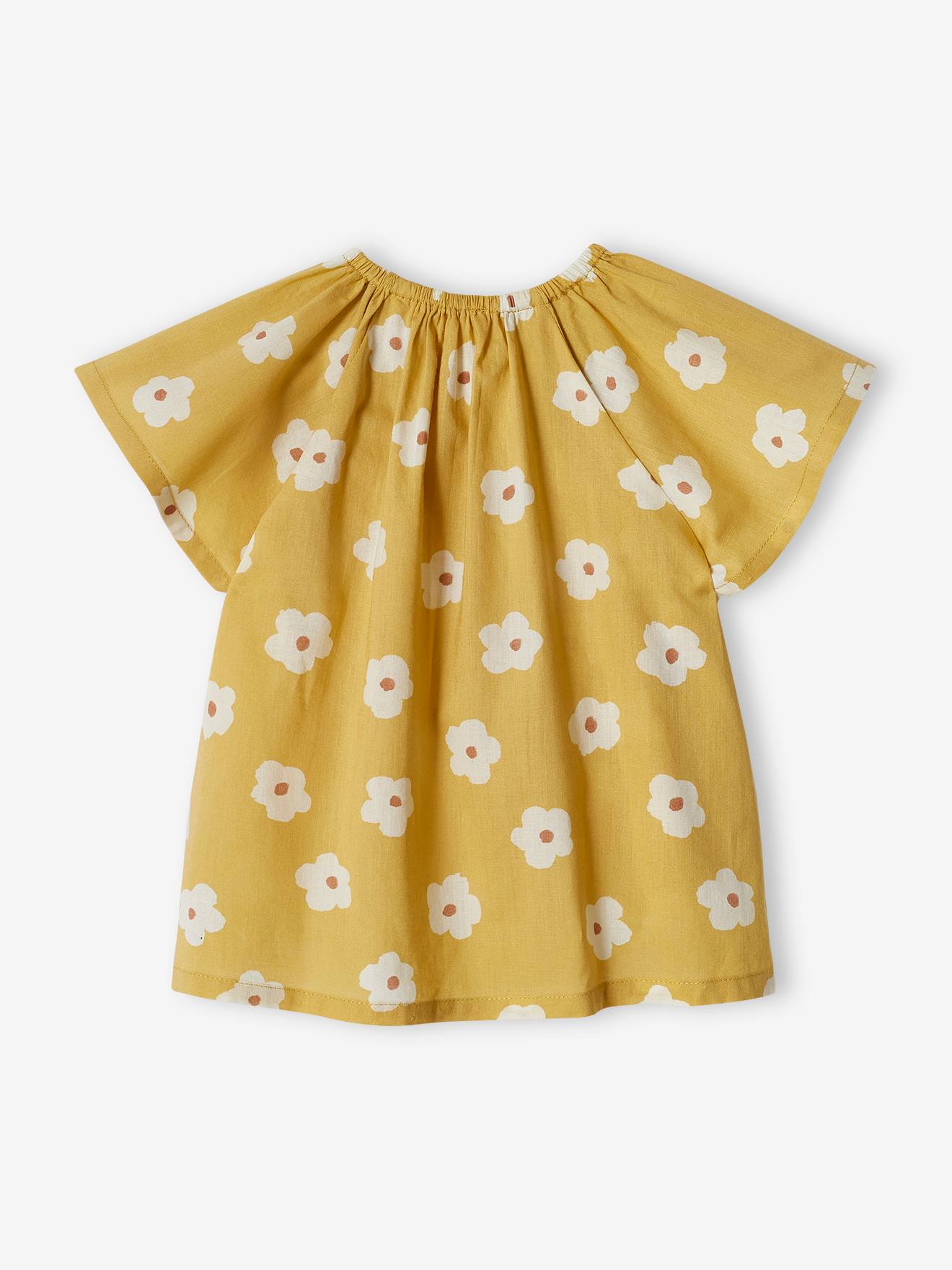 Blouse bébé manches papillon bleu pâle