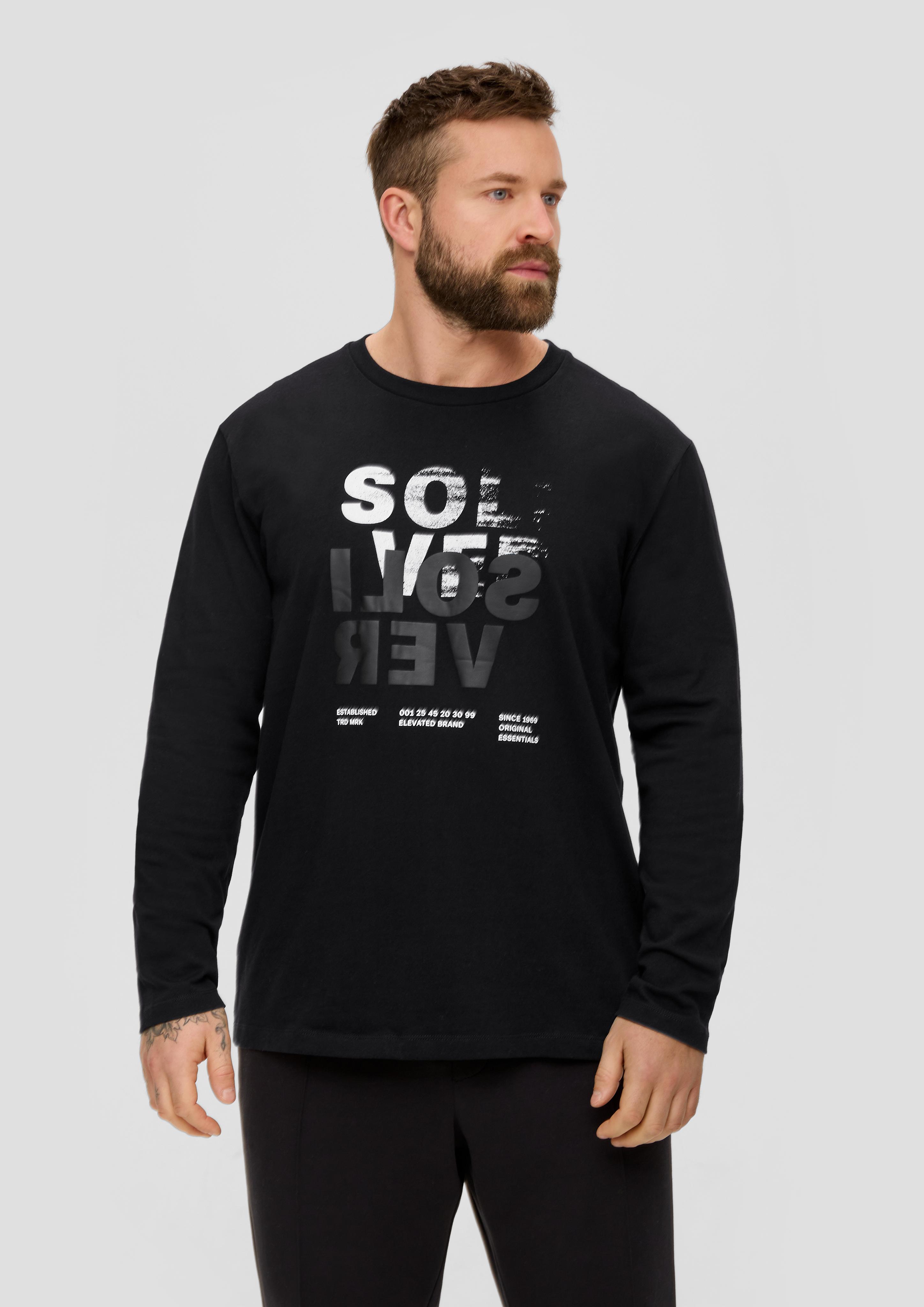 Longsleeve mit gummiertem Label-Print  2143244-99D1