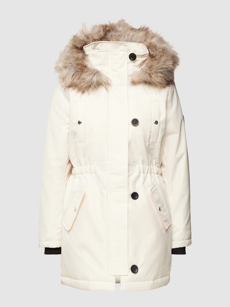 Parka mit Kunstfell Modell 'IRIS' in ecru
