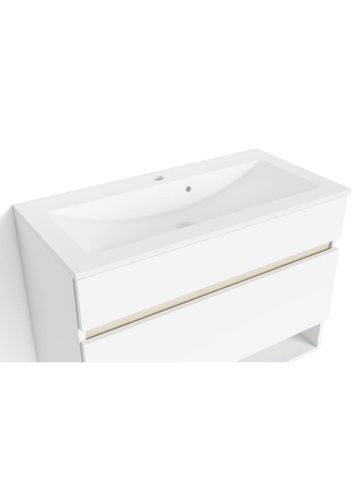 byLiving Waschtisch Marino in Weiß - (B) 80 x (H) 56 x (T) 40 cm günstig kaufen onesize