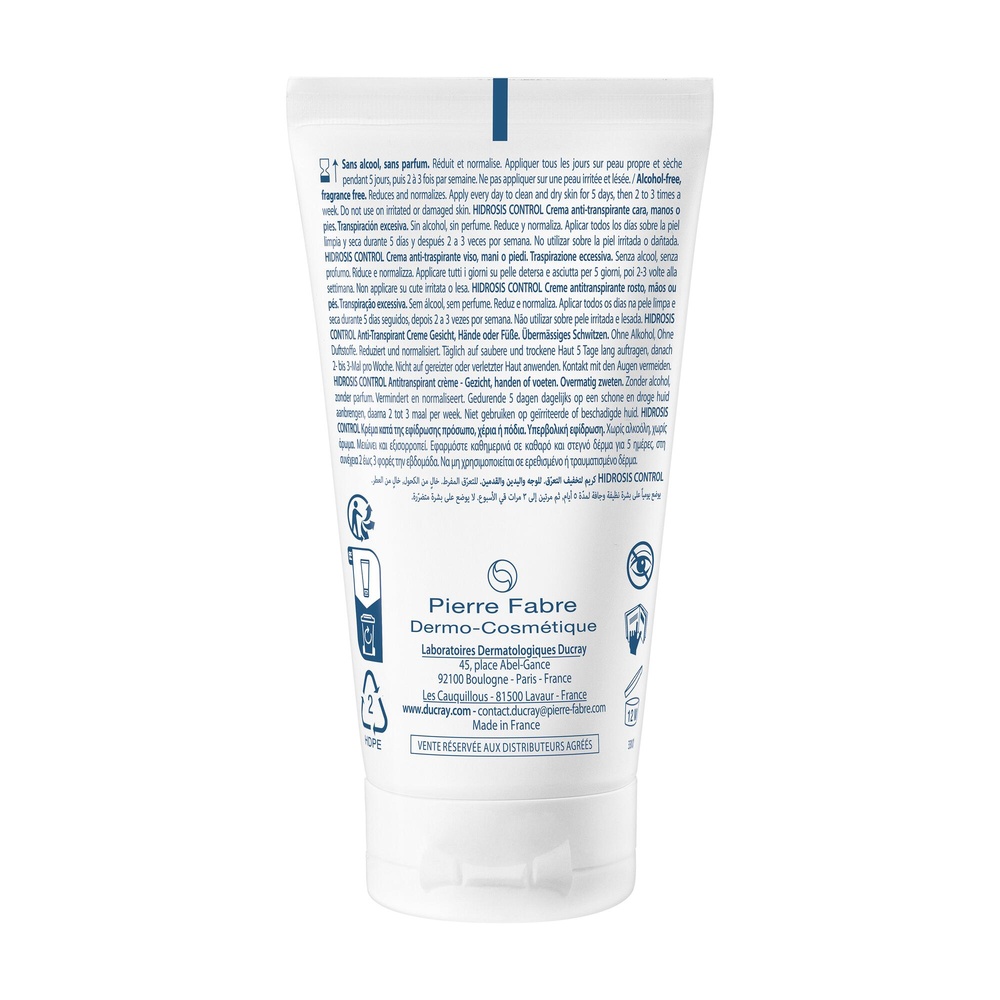 Ducray Hidrosis Control Crème multizone visagemain pieds Crème Anti-Transpiration