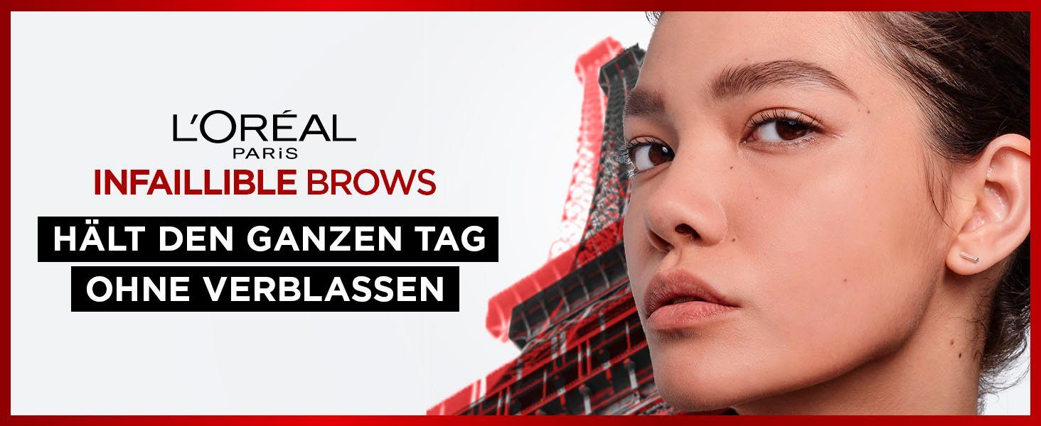 L'ORÉAL PARIS Augenbrauen-Stift Unbelieva Brow Micro Tatouage, mit Dreizack-Spitze, wischfest