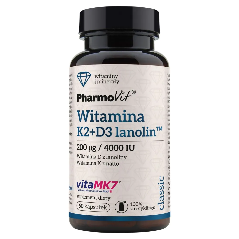 PharmoVit Classic Vitamin K2 + D3 Lanolin 200 mcg/4000 IU kapsule