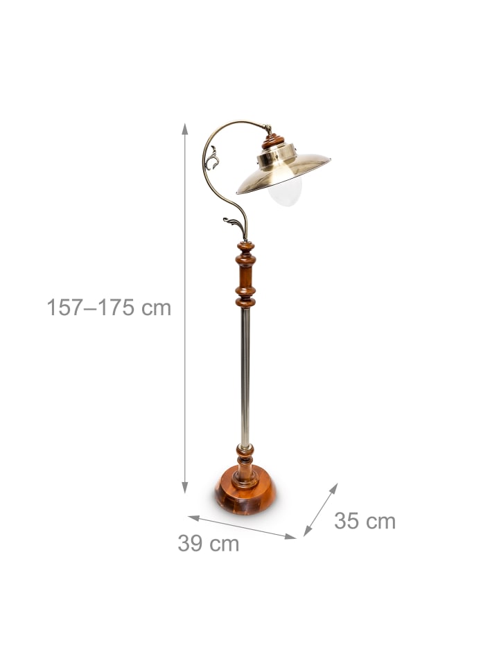 relaxdays Stehlampe in Gold/Braun günstig kaufen onesize