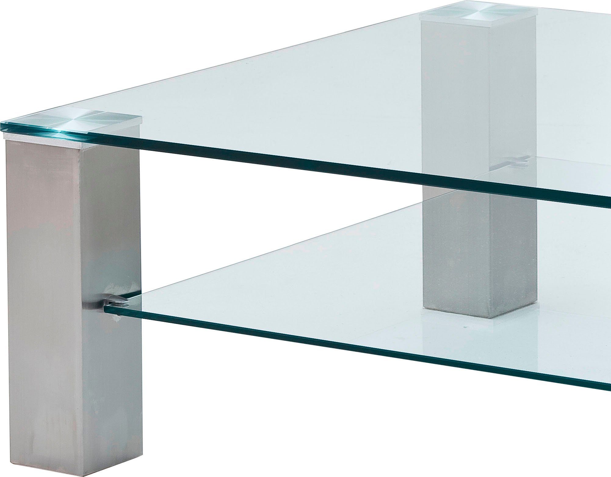 MCA furniture Couchtisch Asta, Glastisch mit Sicherheitsglas, belastbar bis 20 kg