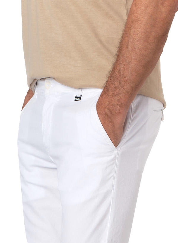 KARL LAGERFELD, Chino, Baumwolle, weiß