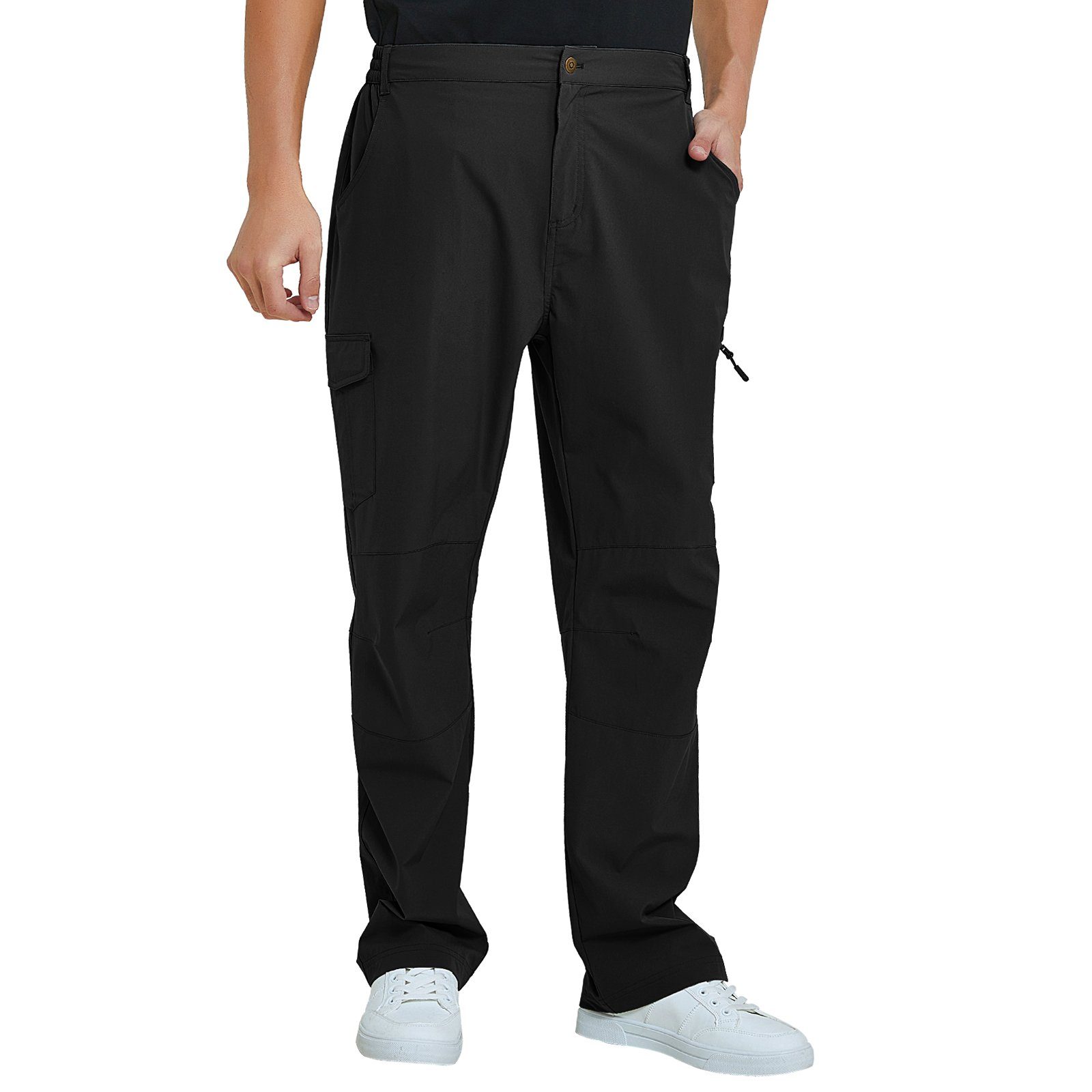 MEETYOO Outdoorhose Herren Wanderhosen Outdoorhose (Sommer-Trainingshose Trekkinghosen, Skateboarding, Klettern, Skifahren, Wandern, und Outdoor) Sporthose, Cargohose, Seitentaschen