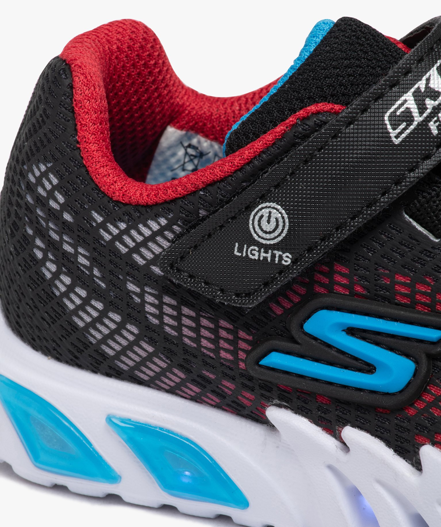 Baskets Garçon multicolores à semelle lumineuse - Skechers noir | GEMO