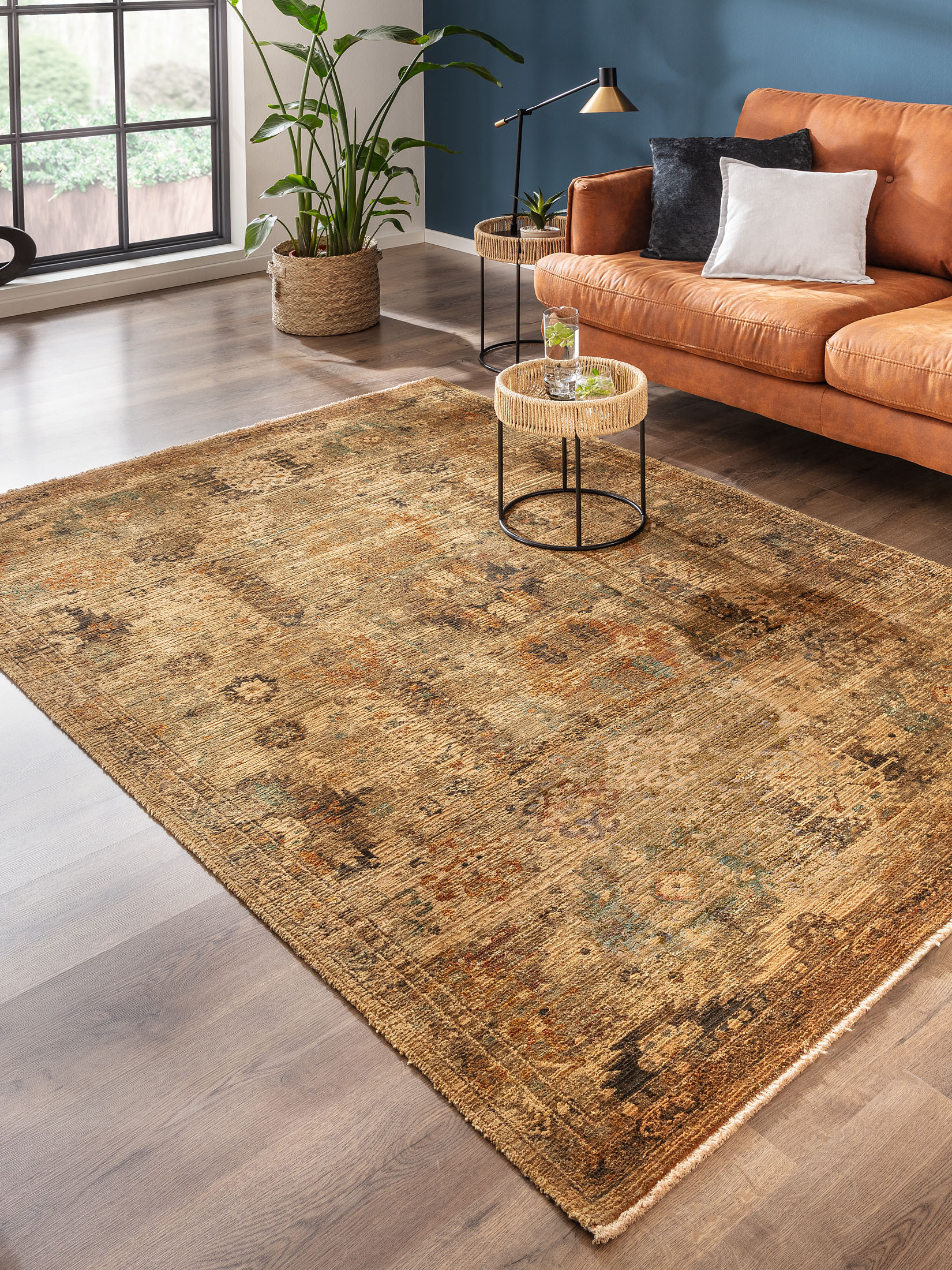 Saldala Vintage-Teppich, Gold