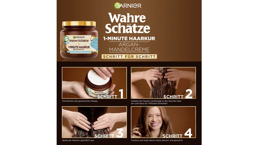 Garnier Wahre Schätze Haarkur Hair Remedy Argan Almond 340 ml