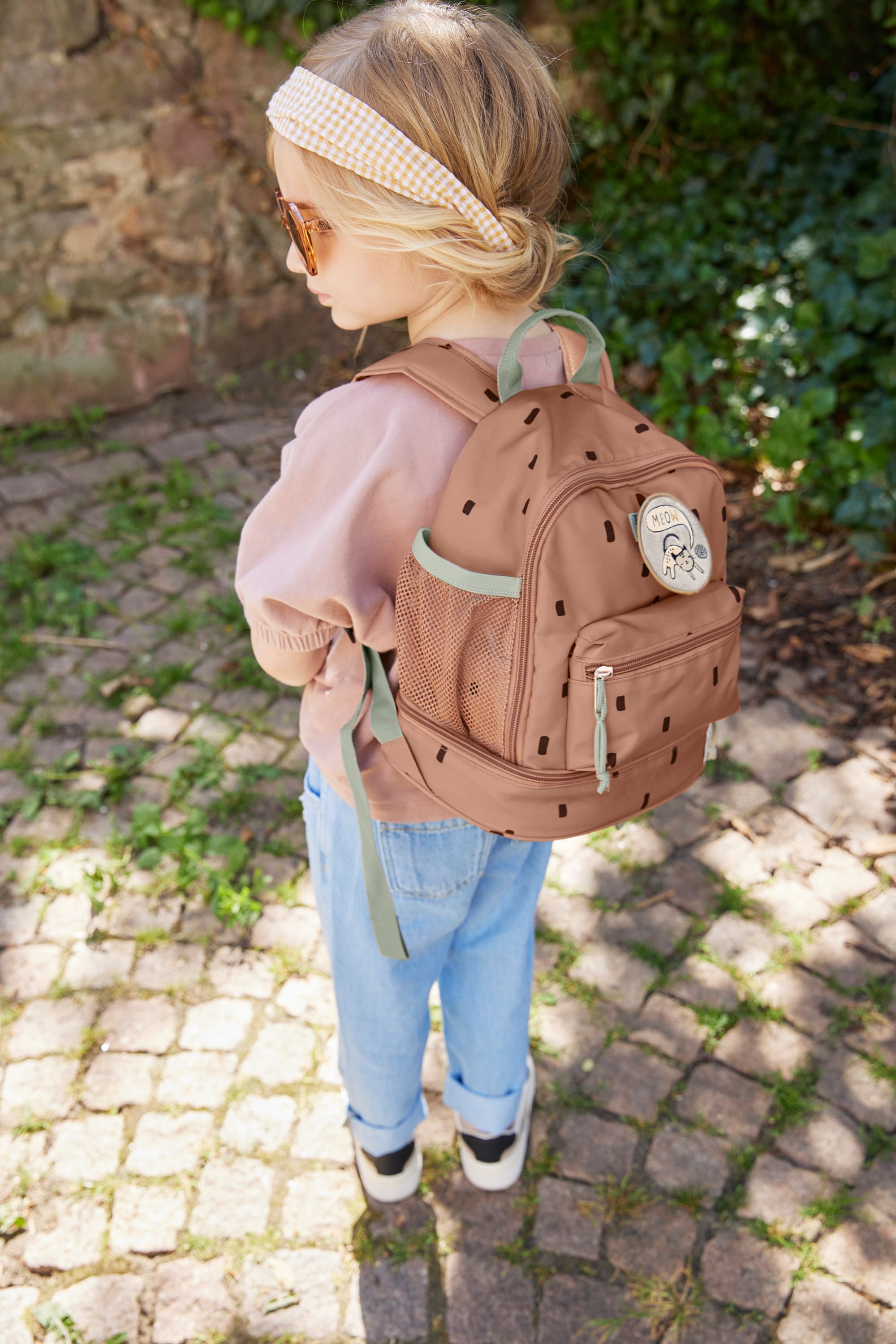 Kindergartenrucksack Mini - Happy Prints, Karamell