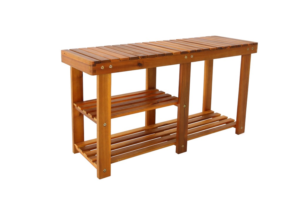 HC Garten & Freizeit Universal-/Schuhregal Akazienholz 87 x 28 x 45cm