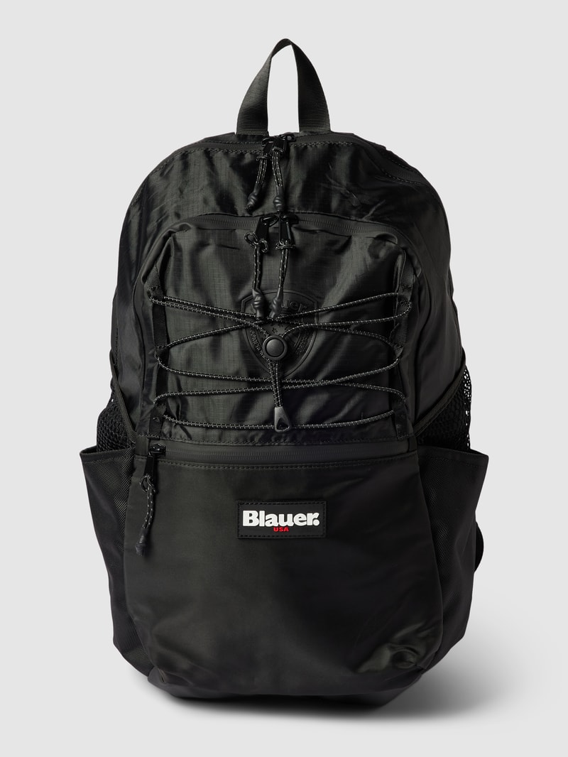 Rucksack mit Label-Details Modell 'LIGHT' in schwarz