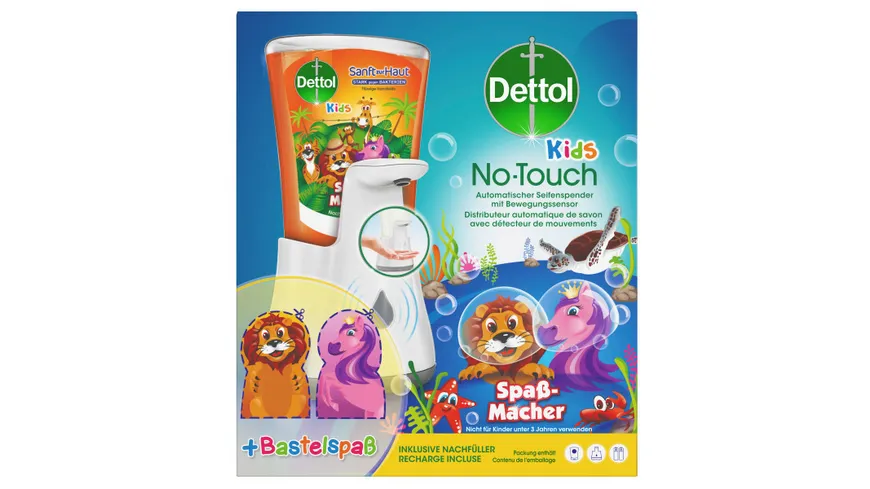 Dettol No-Touch KIDS Automatischer Seifenspender – Inkl. Dettol Nachfüller