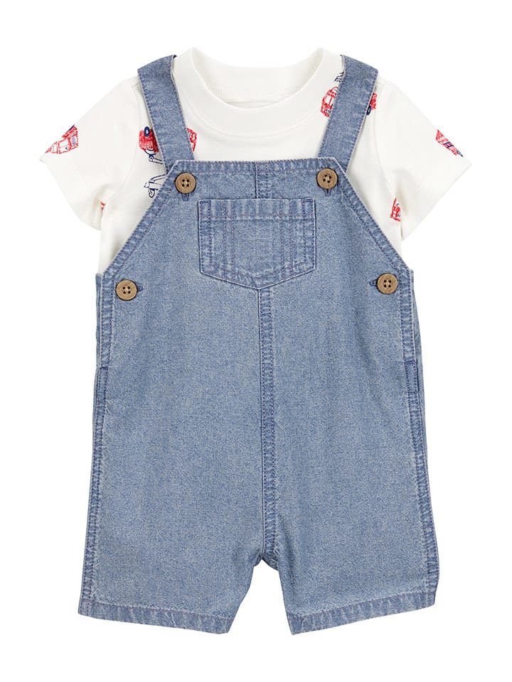 carter's 2tlg. Outfit in Blau/ Weiß günstig kaufen