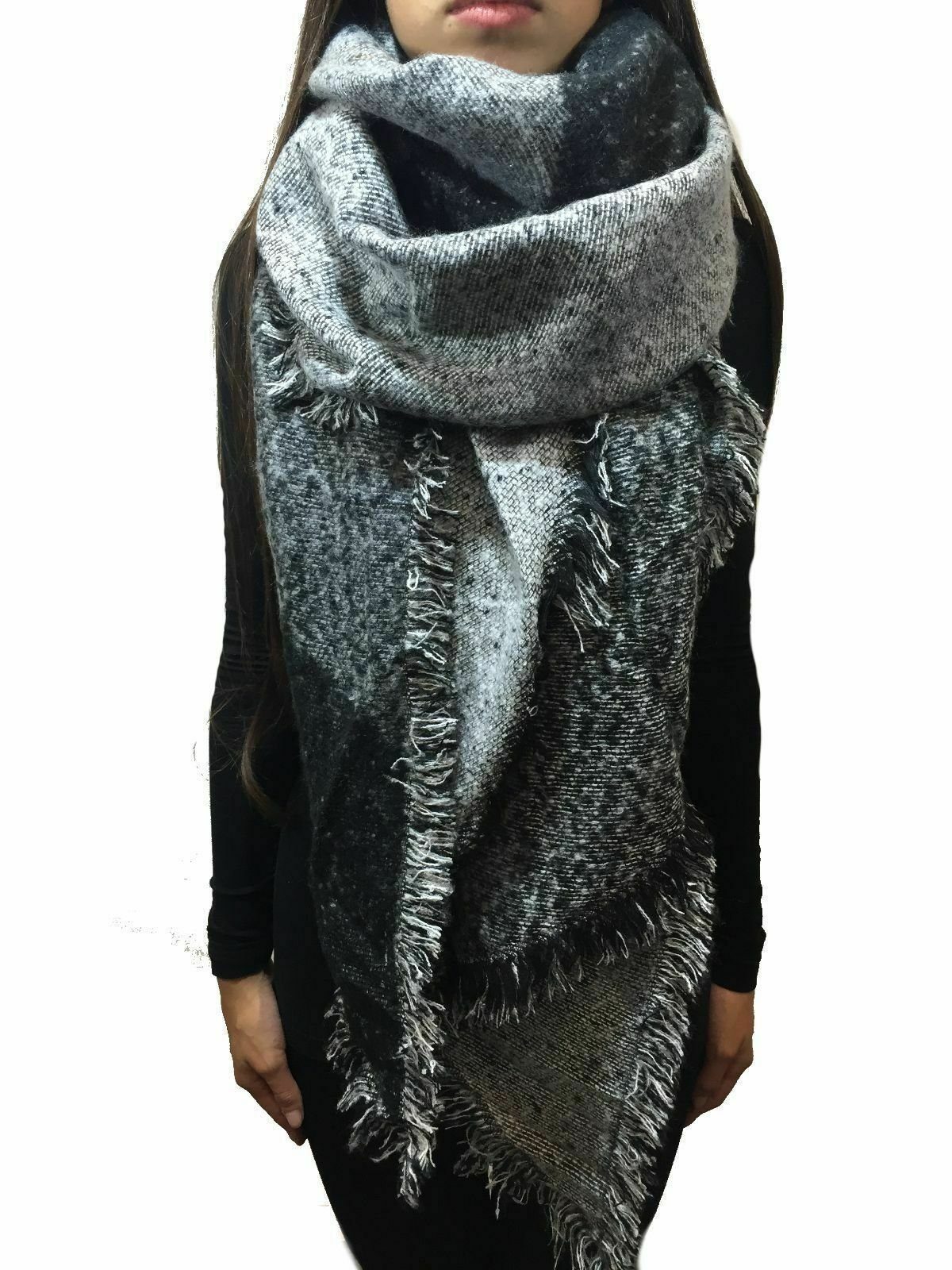 Worldclassca Halstuch Worldclassca XXL DAMEN WINTER SCHAL DICK STRICKSCHAL KARO HALSTUCH SCARF PONCHO CAPE WARM NEU WINTERSCHAL HERBSTSCHAL DECKENSCHAL WEICH KAROSCHAL