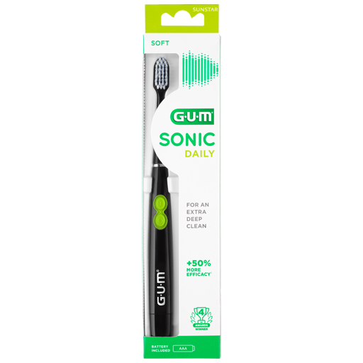 GUM SONIC DAILY Schallzahnbürste schwarz  1 St  Zahnbürste