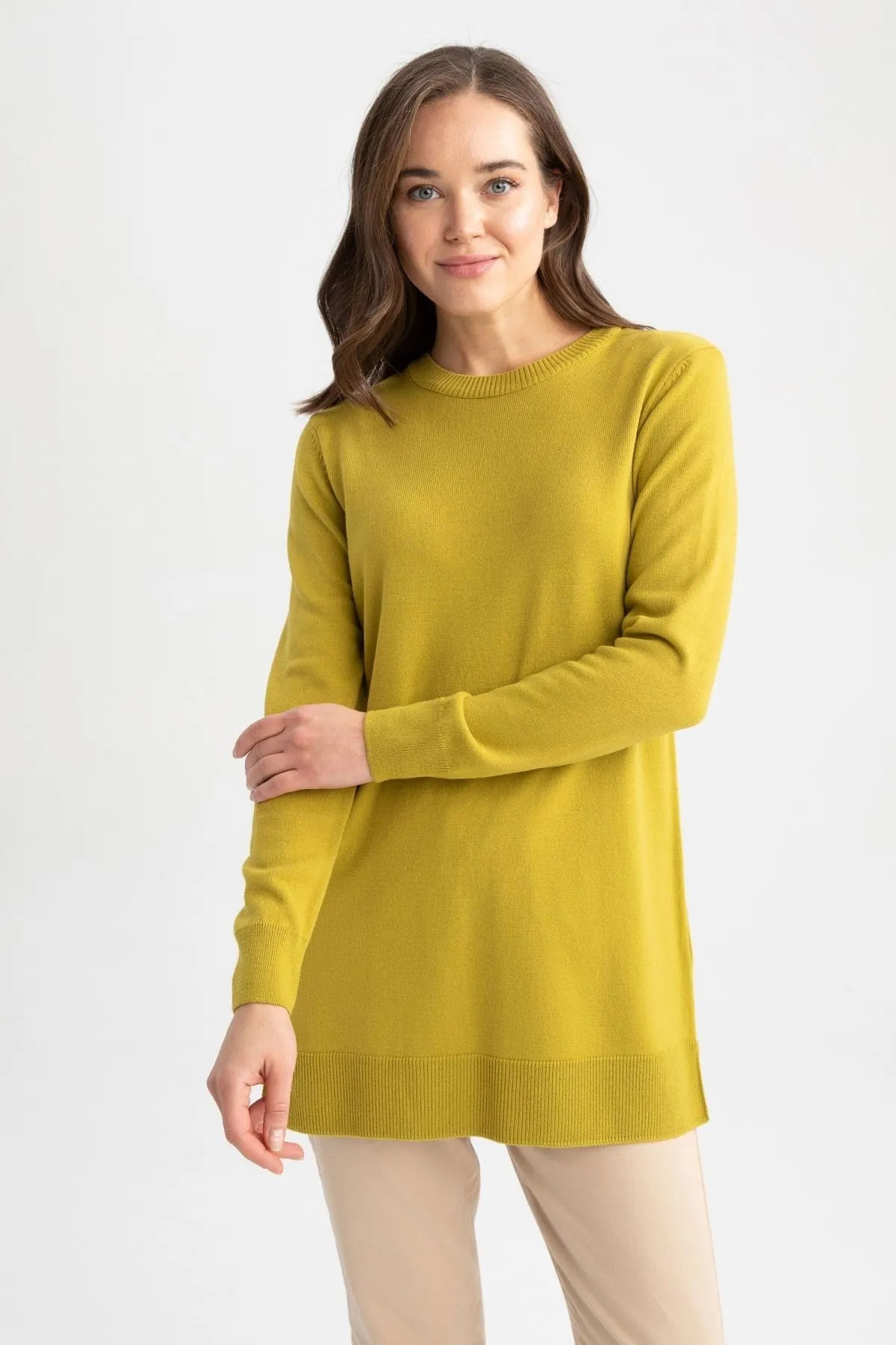 DeFacto  Basic-Tunika mit normaler Passform und extraweicher Strickware